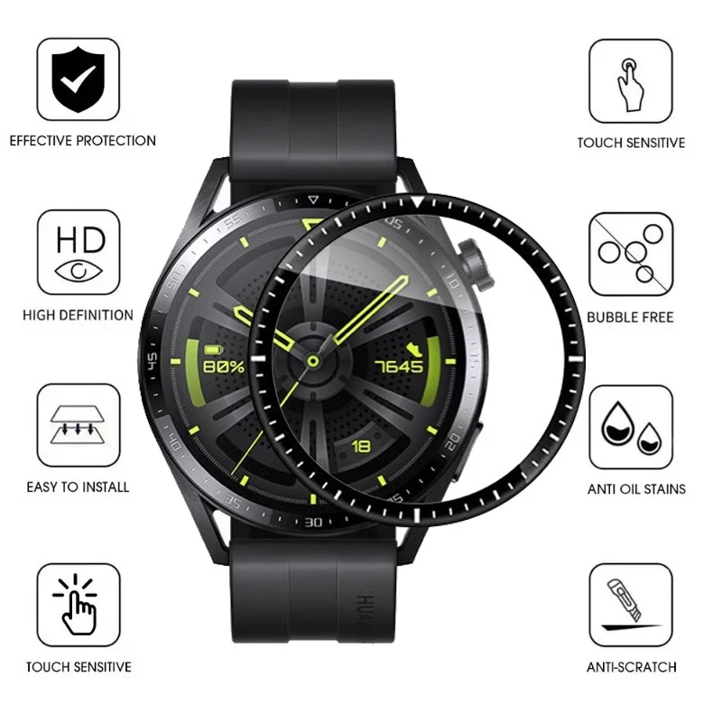 1/3/5PCS Screen Protector For Huawei Watch GT 3 GT 2 Pro 42MM 46MM 43MM Soft Tempered Glass for Huawei Watch GT3 Protective Film