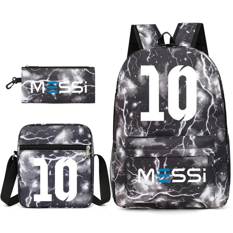 حقيبة ظهر لكرة القدم ذات سعة كبيرة كاجوال للترفيه ميسي سي رونالدو للجنسين حقيبة كتف عصرية بحزام كتف قوس حقيبة رياضية للأولاد