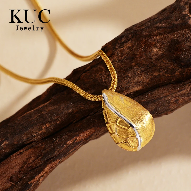 

Minimalist Jewelry Women Elegant 925 Sterling Silver 18K Gold Plated Cubic Pave Water Drop Pendant Necklaces for Girls