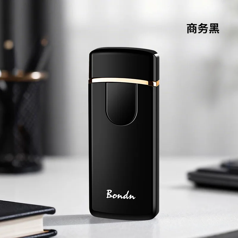New Ultra-thin Dual-arc Induction Touch Battery Display Type-C Rechargeable Ignition Lighter, A Holiday Gift for Your Boyfriend view 6
