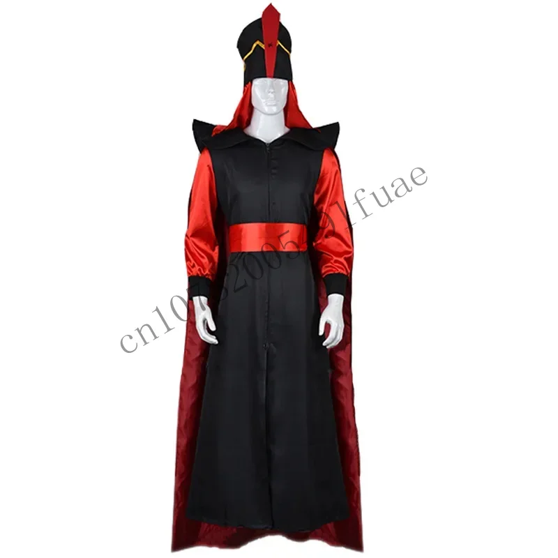 The Arabian Nights Aladdin Jafar Cosplay Costume Aldult Man Woman Halloween Wizard Clothes Suit CMM1601