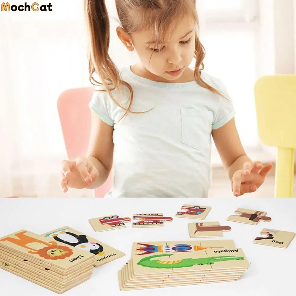 

Wooden Material Kids Wooden Puzzle Tangram Shape Educational Function Animals Puzzle Game Jigsaw Type Cartoon Design