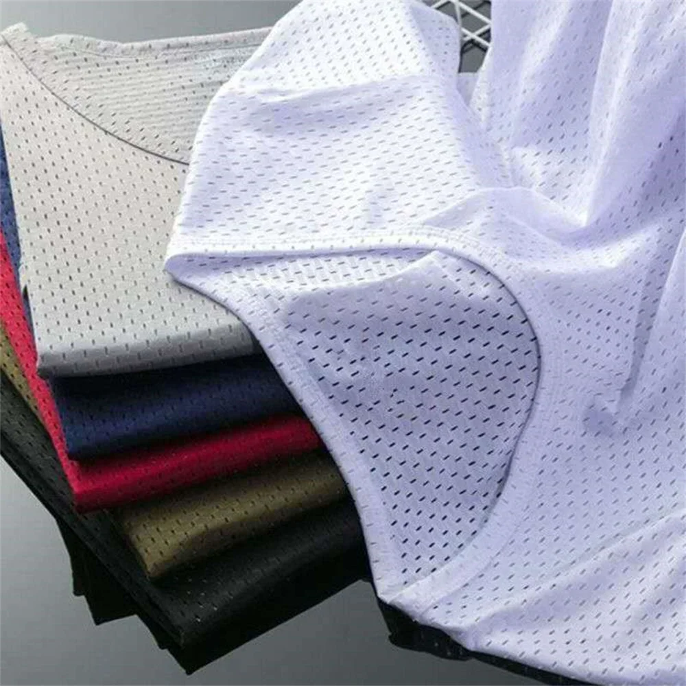 Black 4XL is out of stock Ice silk breathable Men's T-Shirt O-Neck Solid Color Men T-shirt for Summer Coolnessn Tops Tees image 3