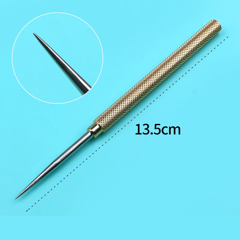 Thread carved stainless steel buried thread opening needle puncture tool for facial skin pulling