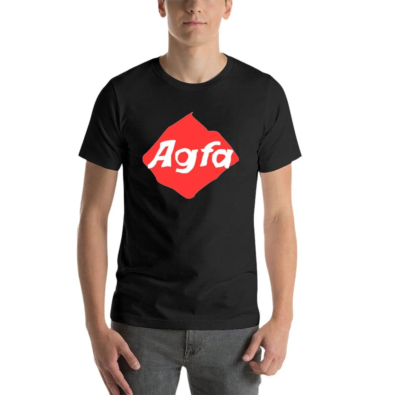 Agfa-T-Shirt à Manches Courtes pour Homme, Vêtement Estival à la Mode