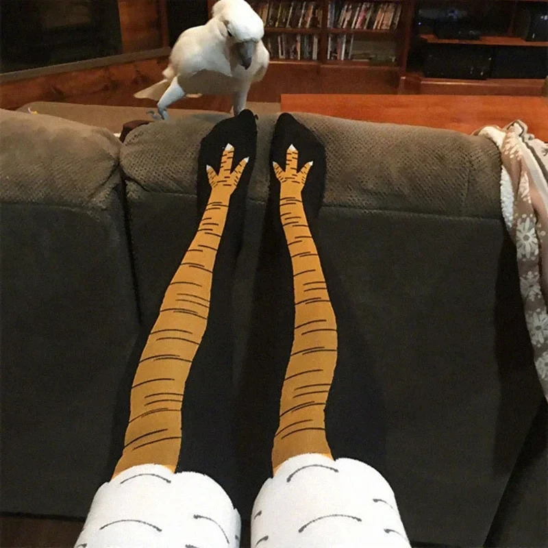 Chaussettes jetables drôles pour hommes, impression de dessin animé 3D, cosplay, haute flexibilité, cuisse haute, coton, mode, pieds fins