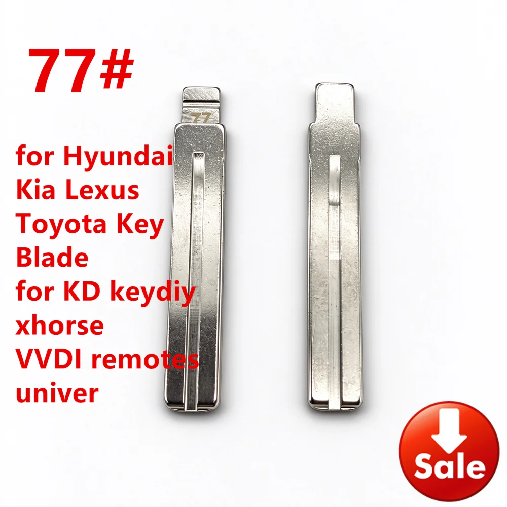10/20pcs NO 77 77# Uncut Metal Key Blade HY22 TOY40 TOY48 for Hyundai Kia Lexus Toyota for KD keydiy xhorse VVDI remotes