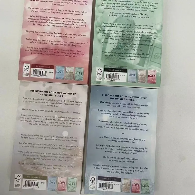 4 Books Twisted Love /Games / Hite /Lies Ana Huang English Book Novel