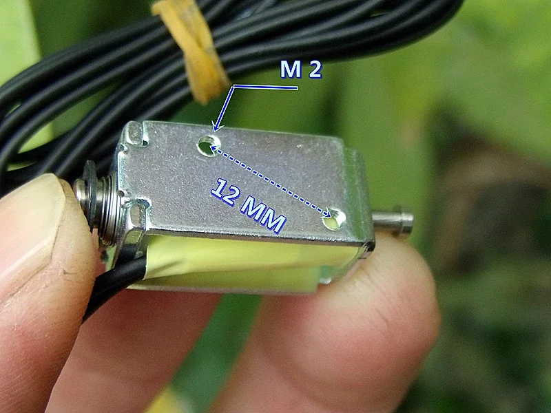 DC 3V 5V 12V Mini Block Solenoid Electromagnet Solenoid Through Push-pull Frame 4mm Stroke Line length 100 mm 2.4W