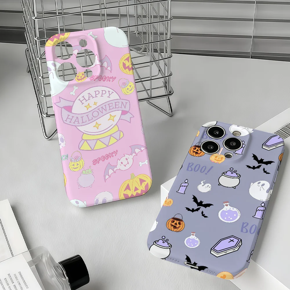 Чехол для телефона «Жуткий тыквенный» на Хэллоуин для iPhone 17, 16, 15, 14, 13, 12, 11 Plus Pro Max Mini, чехлы из пленки с точными отверстиями