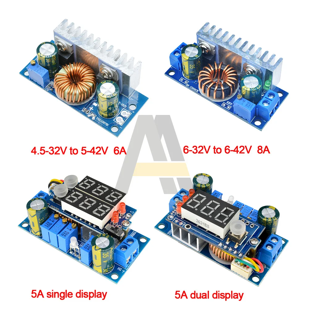 

Gaqqee DC-DC Boost Converter Board 6A 8A Adjustable Power Supply Module Non-isolated 5A MPPT Buck Module Solar Battery Charger