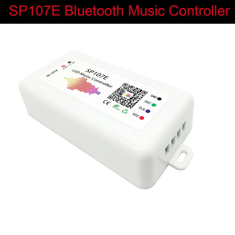 1~5PCS SP107E Music Bluetooth LED Controller Full Color Pixel IC Controllers by Phone APP For WS2812 WS2811 SK6812 WS2815 Strip