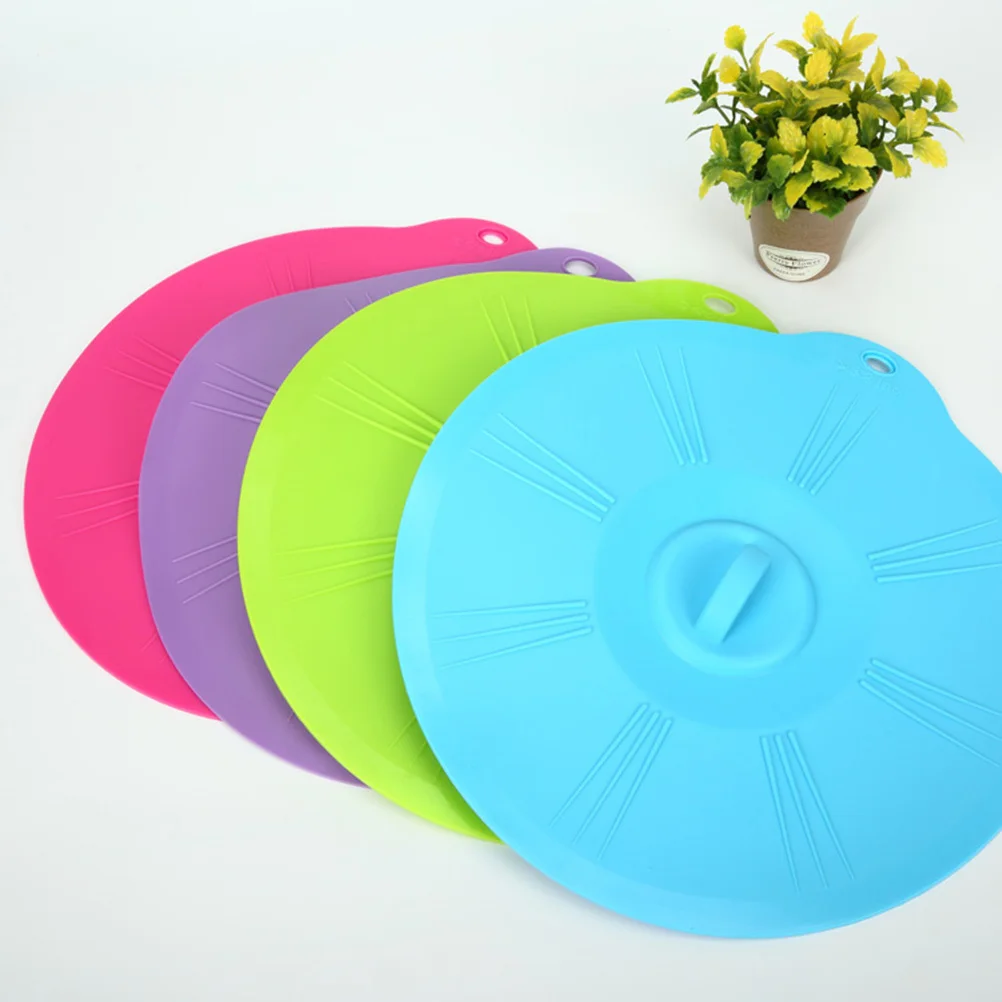 3 قطعة أغطية سيليكون صديقة للبيئة لأدوات المطبخ مقاومة للحرارة في الميكروويف آمنة بلون عشوائي أغطية أكواب السيليكون