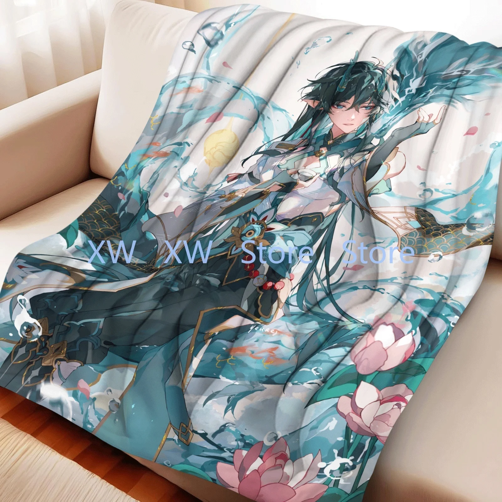 

Honkai Star Rail Dan Heng Sofa Rug for Living Room Office Bedroom Home Travel Birthday Gifts Flannel