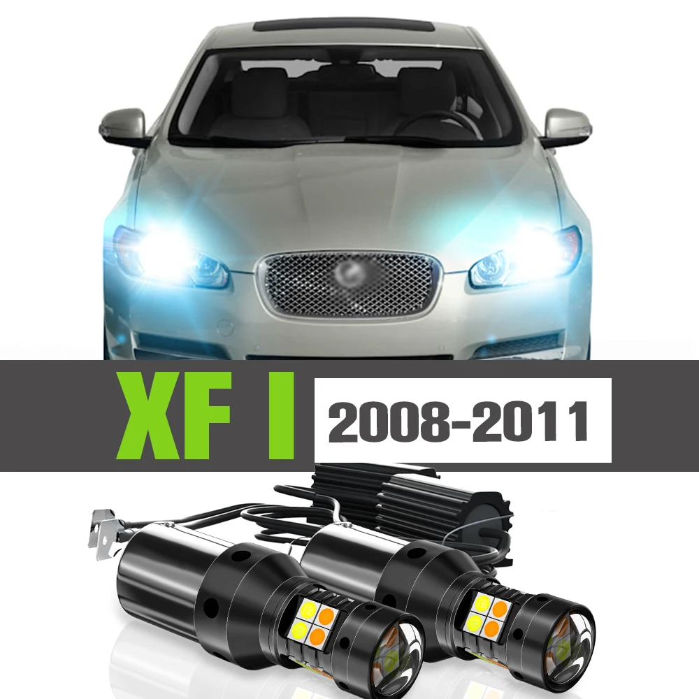 

2x LED Dual Mode Turn Signal+Daytime Running Light DRL Accessories Lamp For Jaguar XF I 2008-2011 2009 2010