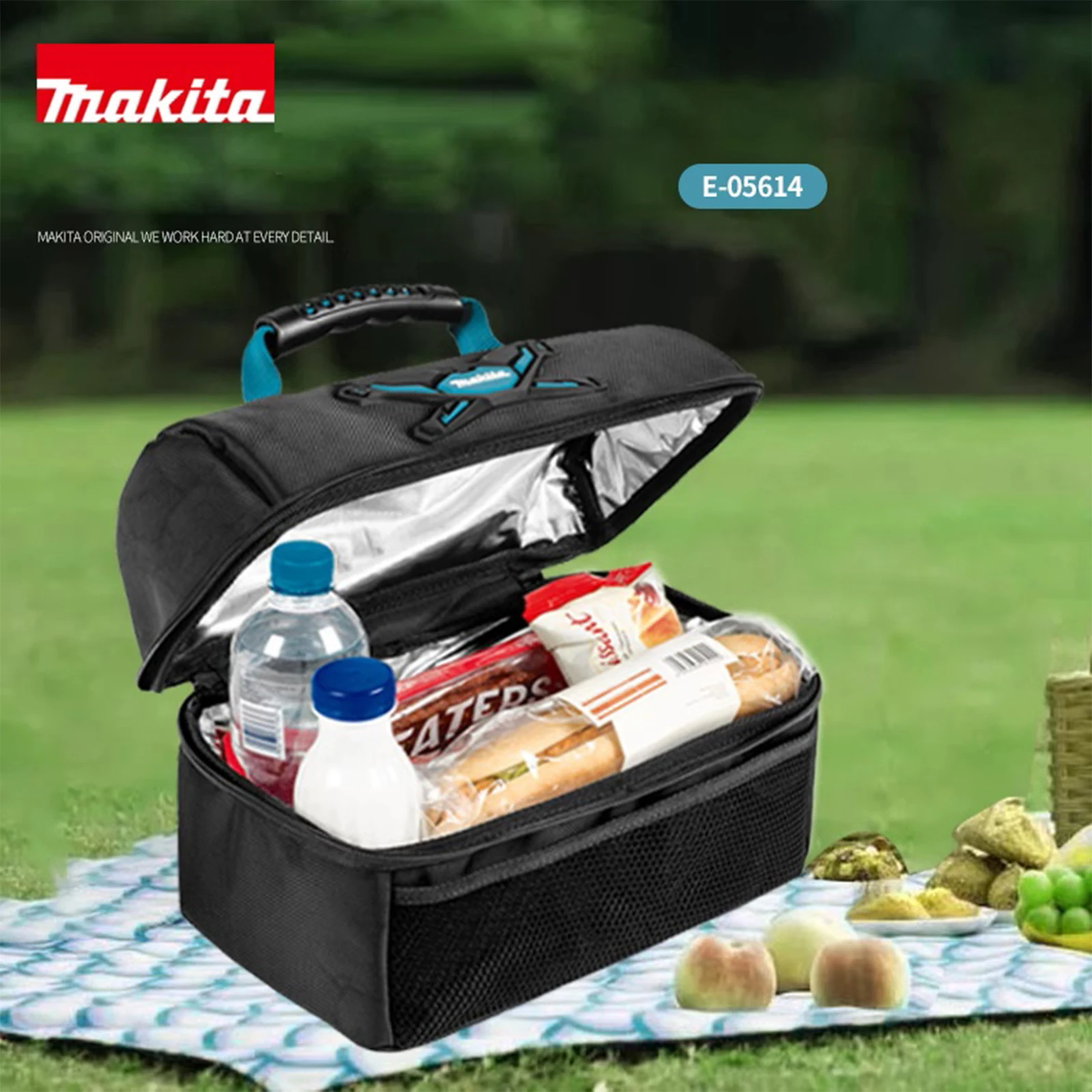 Makita Portable Lunch Insulated Bag Cooler Bag Aluminum Foil intensification water Oil Proof Cold Insulation Outdoors Tool Bags