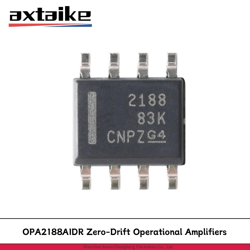 5PCS OPA2188AIDR 2188 SOP-8 SMD IC OPA2188 Drift Low-Noise Rail-to-Rail Output 36V Zero-Drift Operational Amplifiers