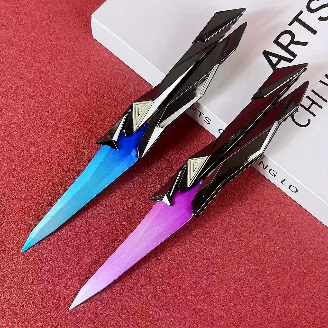 8.6inch Valorant Katana Sword Metal Real Japanese Katana Samurai Sabre Gold Ninja Knife Blade Anime Cosplay Prop Toy Gift Gift