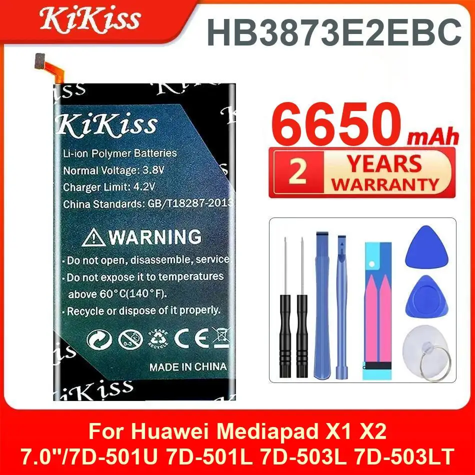 

Battery 6650Mah For Huawei Mediap Mediapad X1 X2 7.0" 7D-501U 7D-501L 7D-503L 7D-503LT Gem-701L Gem-702L 703L