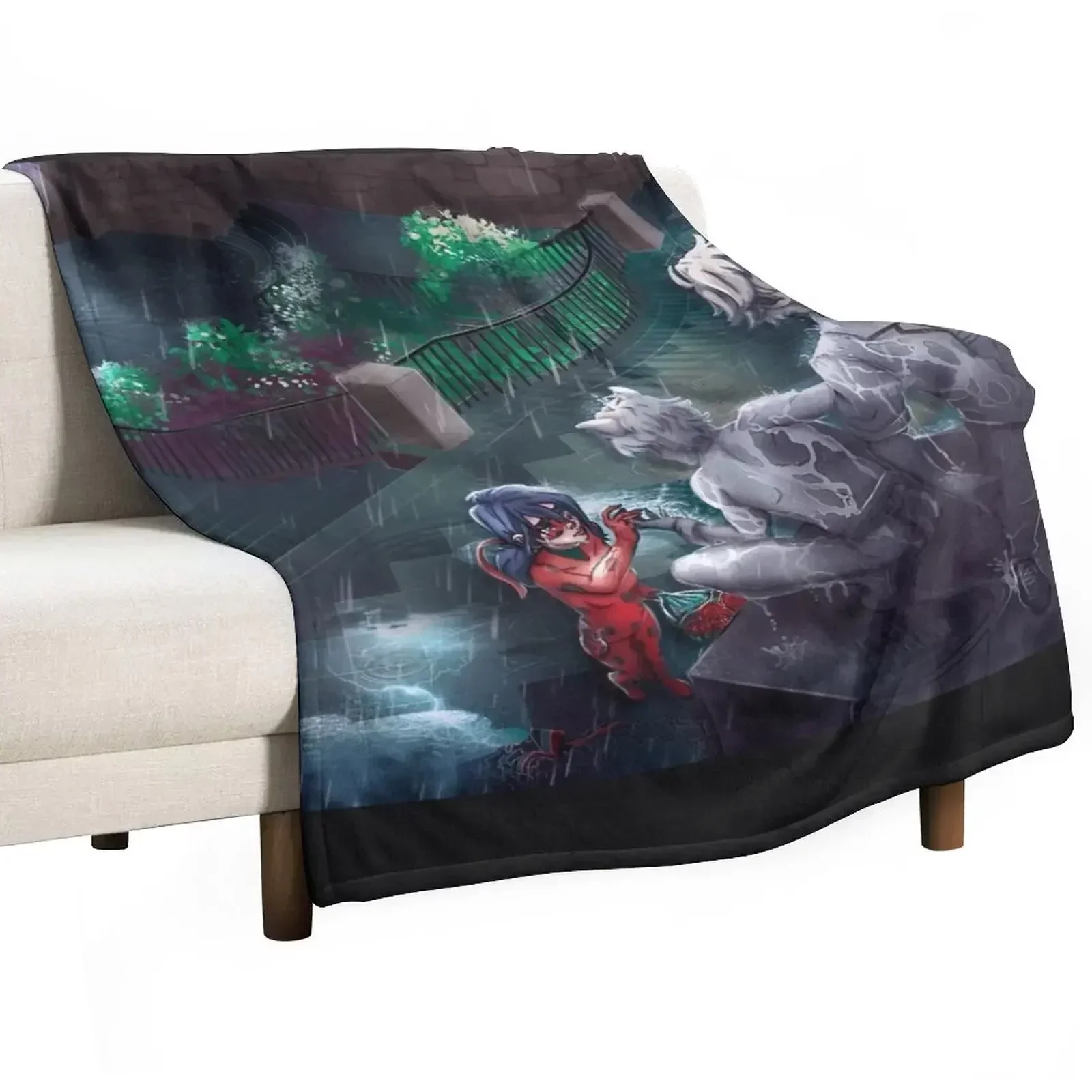 Thunderstorm park Throw Blanket sofa bed Warm Blankets