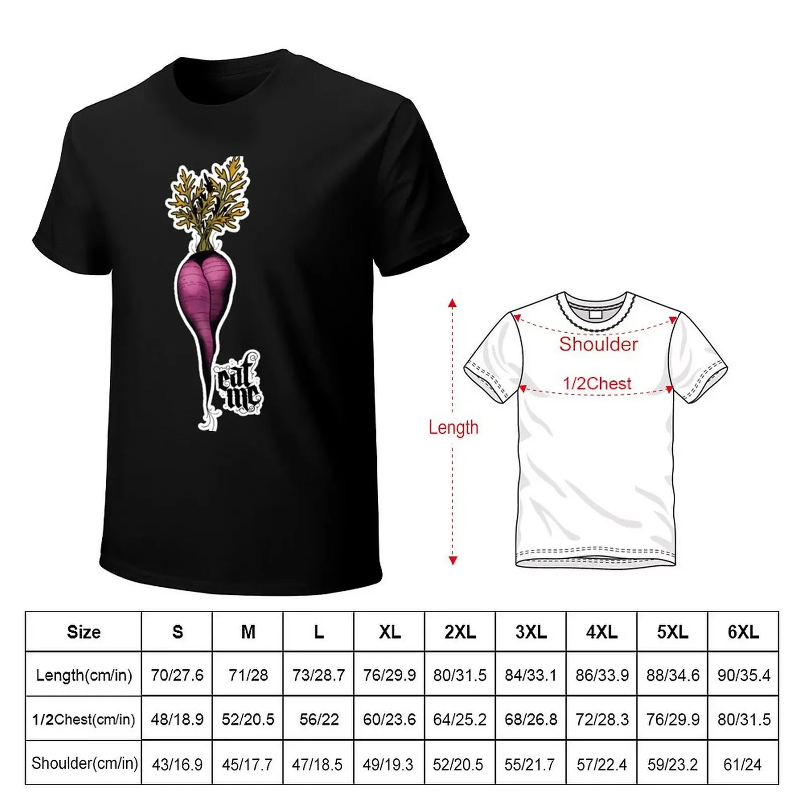 Sexy purple carrot, eat me T-Shirt Short sleeve tee korean fashion mens white t shirts