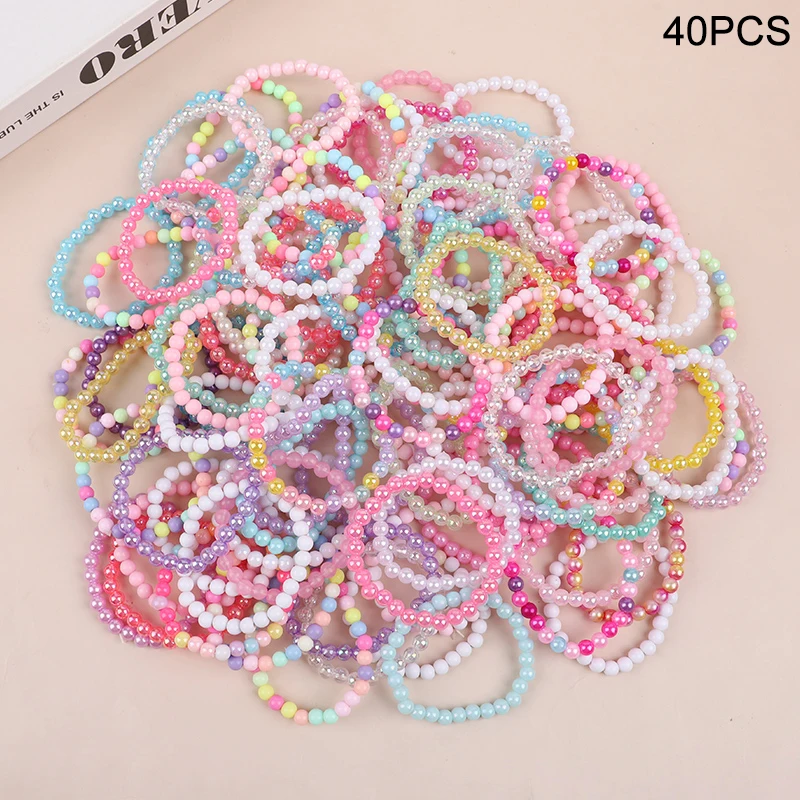 10–50 Stück buntes Perlen-Armband für Kinder, Mädchen, Geburtstag, Gastgeschenke, Goodie, Pinata-Füller, Babyparty, Hochzeit, Gast, Leckerli, Geschenke