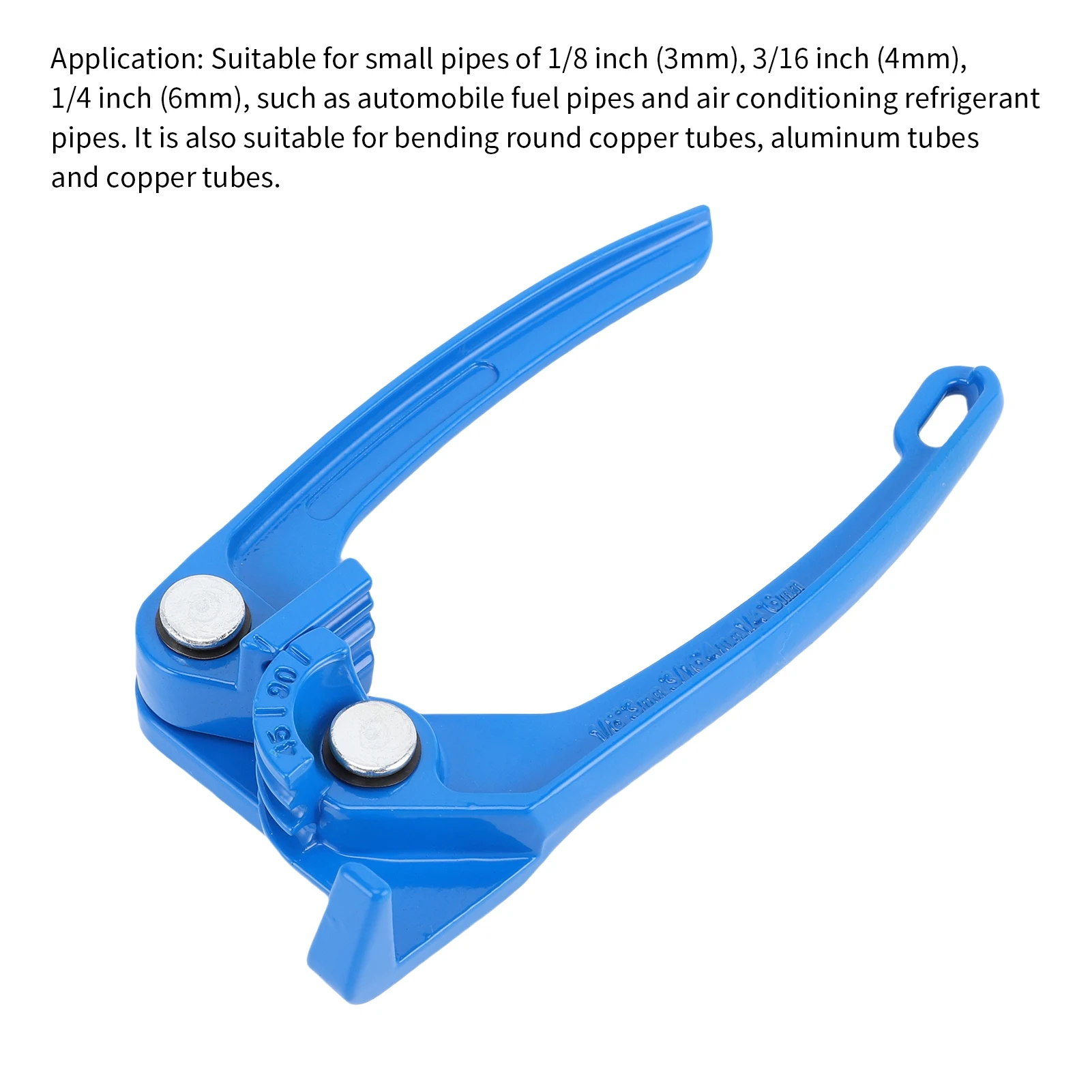 

Tube Bender 1/8in, 3/16in, 1/4in Tube Bender Fuel Line, Brake Line, HVAC Refrigerant Line Tube Bending Tools 1/8-in Tube Bender