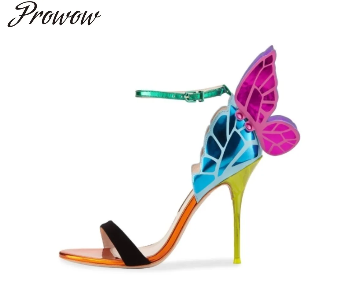 

Новые летние босоножки на высоком каблуке Magic Color с крыльями, женская обувь Zapatos Mujer