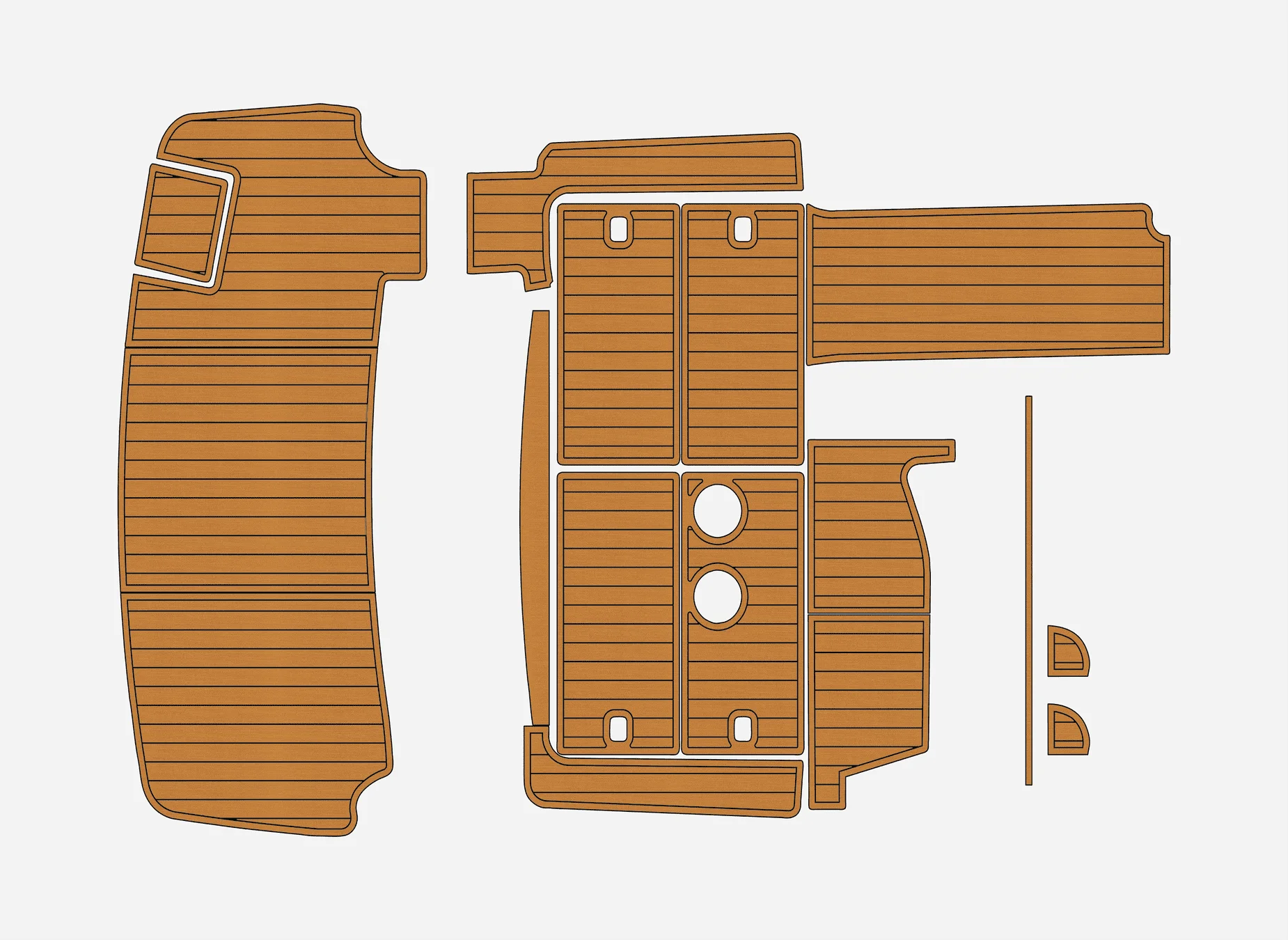 

2000-2004 Four Winns 328 Vista 1/4" 6mm EVA foam Non-Slip PVC Teak Decking marine Mat seadek aqua carpet Marine Floor