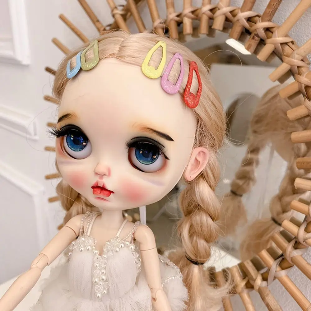 دمية شعر مستعار كليب صغيرة Blyth دبابيس الشعر 3 سنتيمتر DIY Blyth إكسسوارات دمي بريق ملون لون الحلوى دمية دبوس الشعر اكسسوارات هدية #6