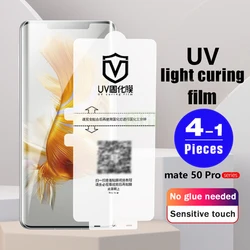 1-4Pcs UV light curing film For Huawei mate 50 RS 40 pro plus 40E 30 30E P30 P40 P50 P60 Art pro Not Glass screen protector film