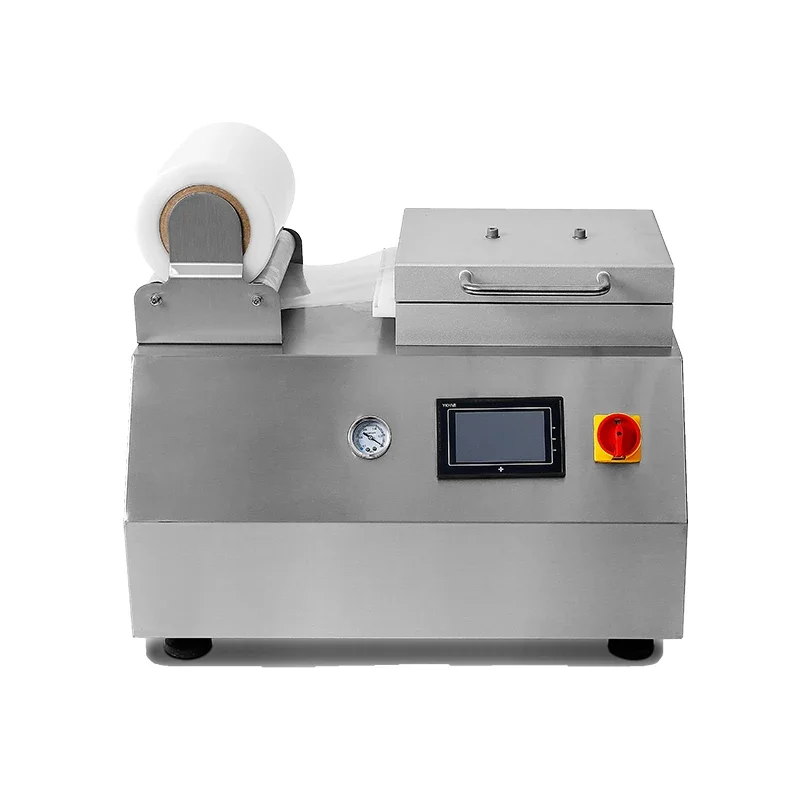 Desktop vacuum skin packaging machine for commercial cold fresh food preservation packaging and vacuum forming