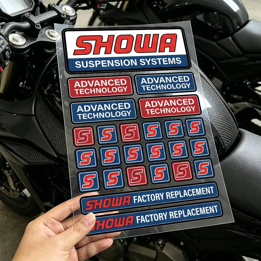 FOR S-SHOWA-A Universal Waterproof Reflective Decorative Decals Scratch Hide For Car Motorcycle Helmet Fridge - view 5