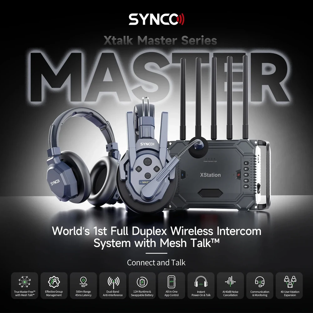 SYNCO XStation for Xtalk Master Wireless Intercom Base Station Full-Duplex Intercom Systems
