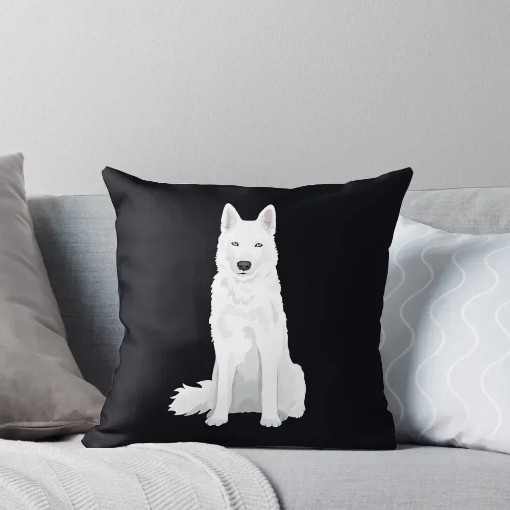 cute white Siberian Husky - sweet white Snow dog Throw Pillow Covers For Sofas Sofa Cushions Cover Cusions Cover pillow