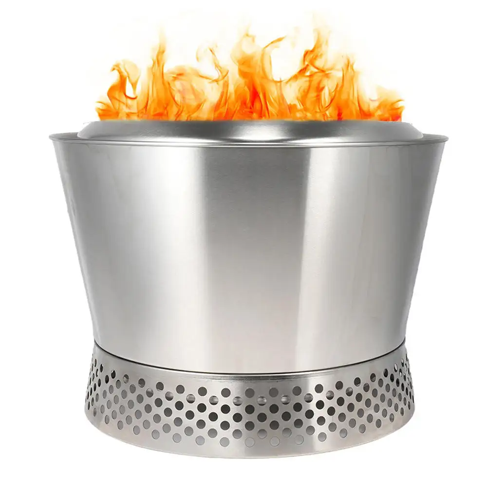Camping Forestry Machinery Product Category Large Outdoor Stainless Steel Bonfire Tabletop Fire Pit Stove