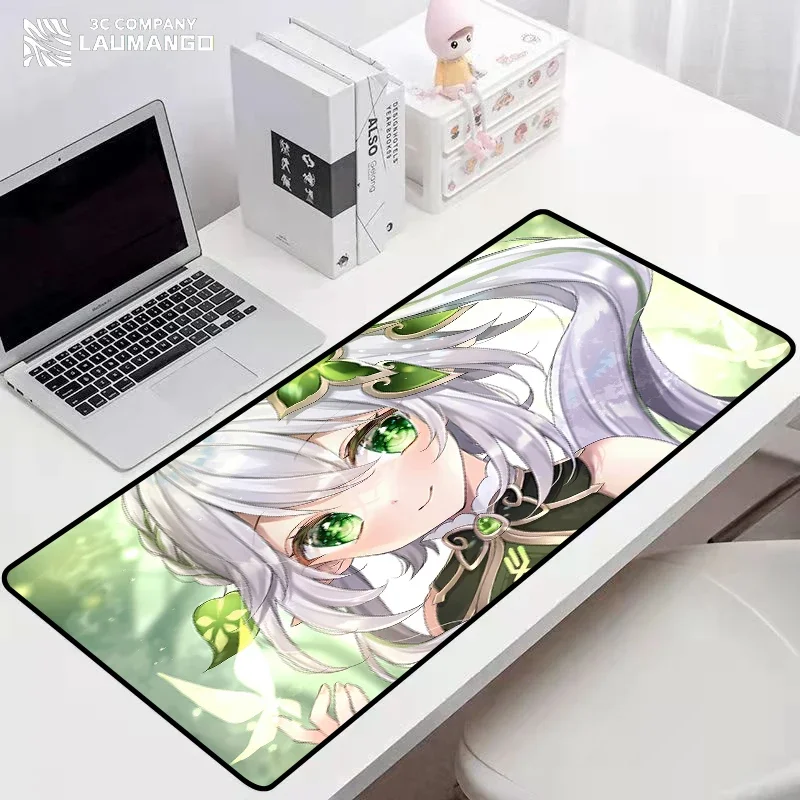 Nahida Mause Pad Genshin Impact Gaming Laptops Pc Accessories Rubber Mat Gamer Keyboard Deskmat Mausepad Mouse Mats Mousepad Xxl