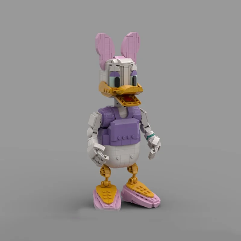 603pcs MOC Daisy Duck Disneying Model Building Blocks Architecture Assemble DIY Creative Toys Festival Gifts Idea Education view 4