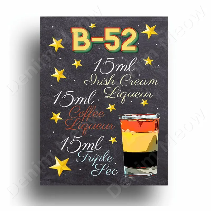 Bamboe Cocktail Plaque, Vintage Tin Sign, Vesper Martini, Metalen Sign, Aperol Spritz, Muur Decor, Bar, Man Cave, Club Decoratie