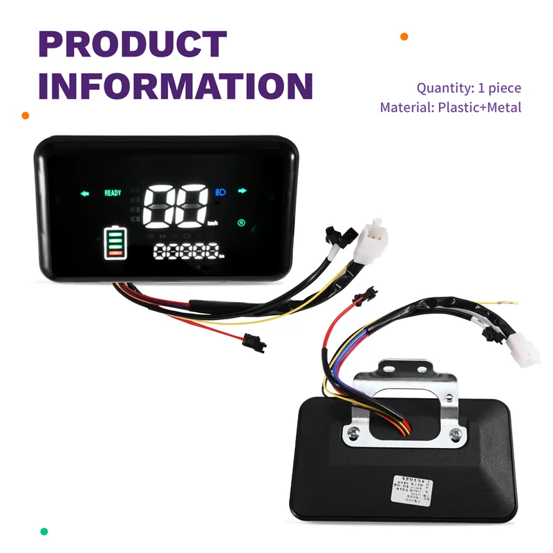 B04C-Color لسكوتر كهربائي دراجة E-Bike 48V-72V عداد السرعة الرقمي شاشة LCD #6