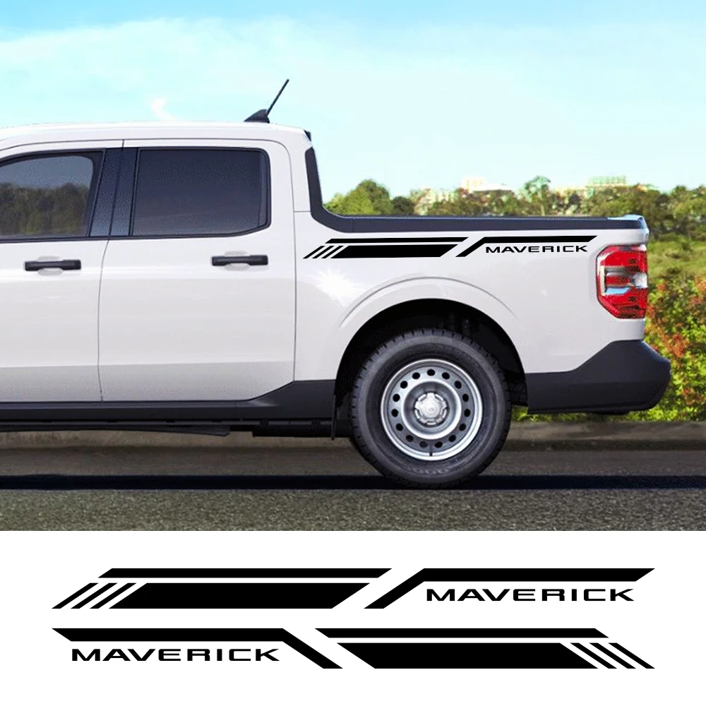 For Ford Maverick X3 88 Rda Ion XB M XL XLT Lariat Pickup Trunk Side Stickers Truck Stripes Style Decals Cover Auto Accessories