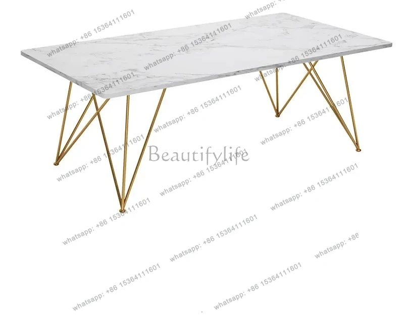 

LXNordic marble display table clothing store jewelry wrought iron rectangular tableSSS