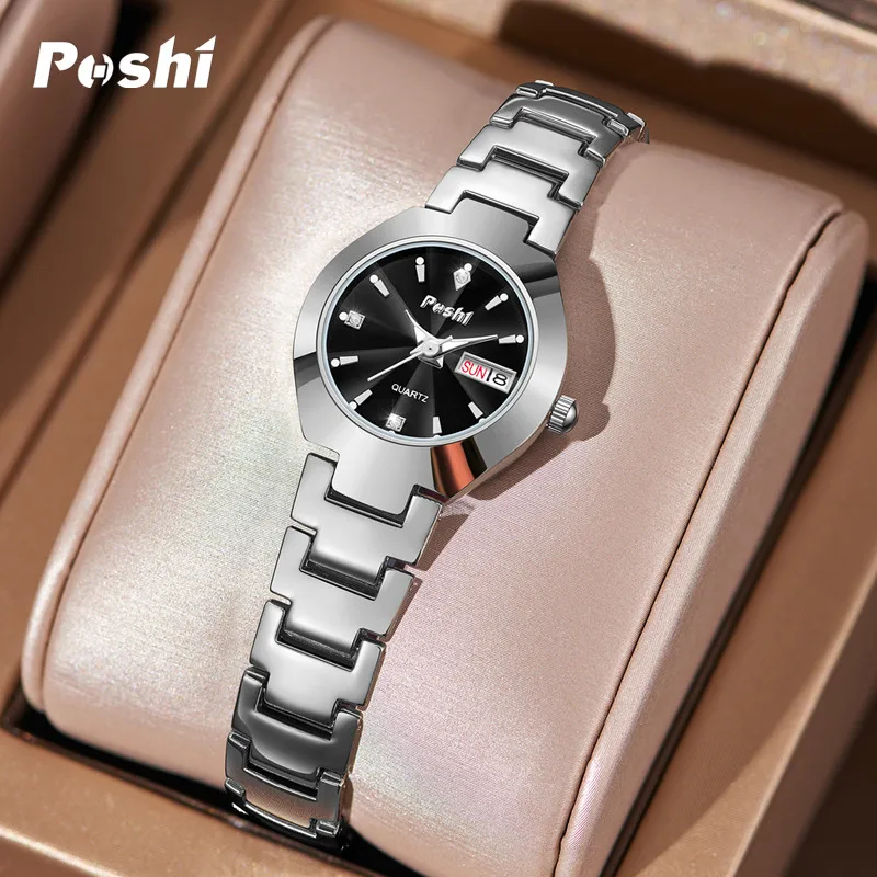 POSHI 930 Fashion Watch For Women Luxury Date Week Quartz Watches Elegant Bracelet Gift Relogio Feminino with Original Box