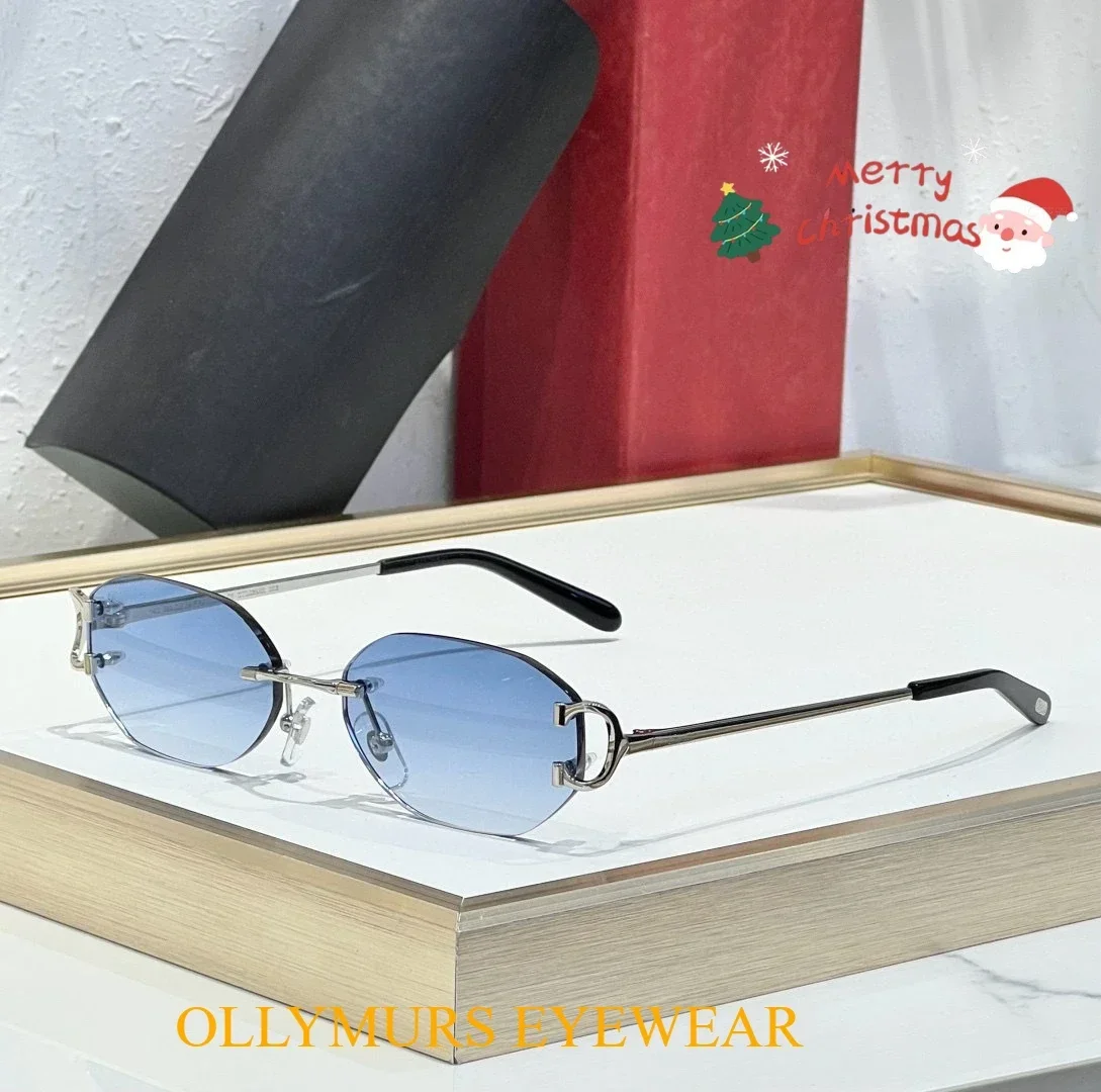 

Designer Protection Wind Horseshoe Rimless Fashion Buckl Luxury CT0029 Card Metal Premium Sunglasses