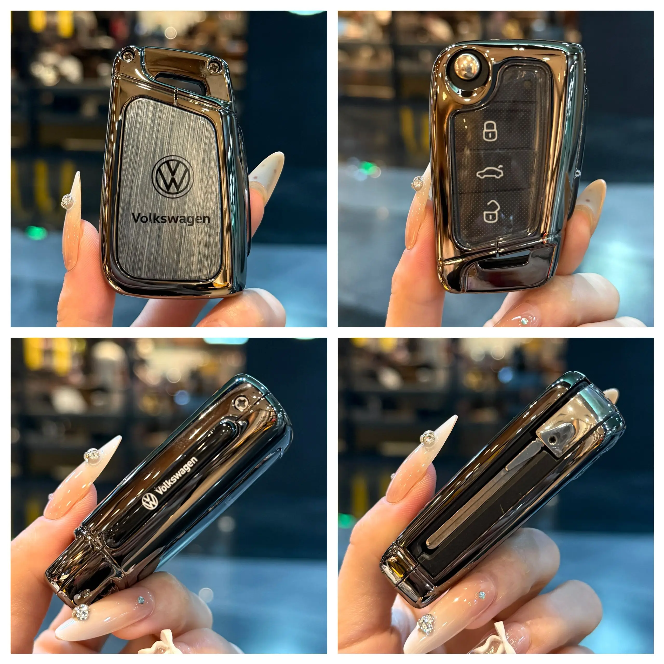 سيارة مفتاح بعيد غطاء قذيفة ل Volkswagen VW Golf 8 MK8 ID-4 ID-6 لسكودا اوكتافيا A8 ل سيات ليون FR MK4 كوبرا #5