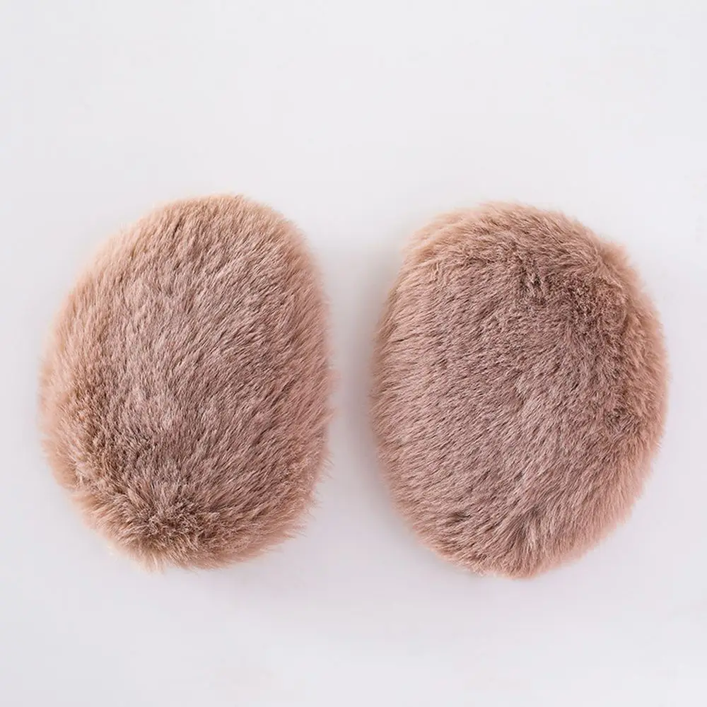 Engrossar simples earbags à prova de vento doce cor coral velo feminino earmuffs inverno capa de orelha sem banda aquecedores de orelha mais