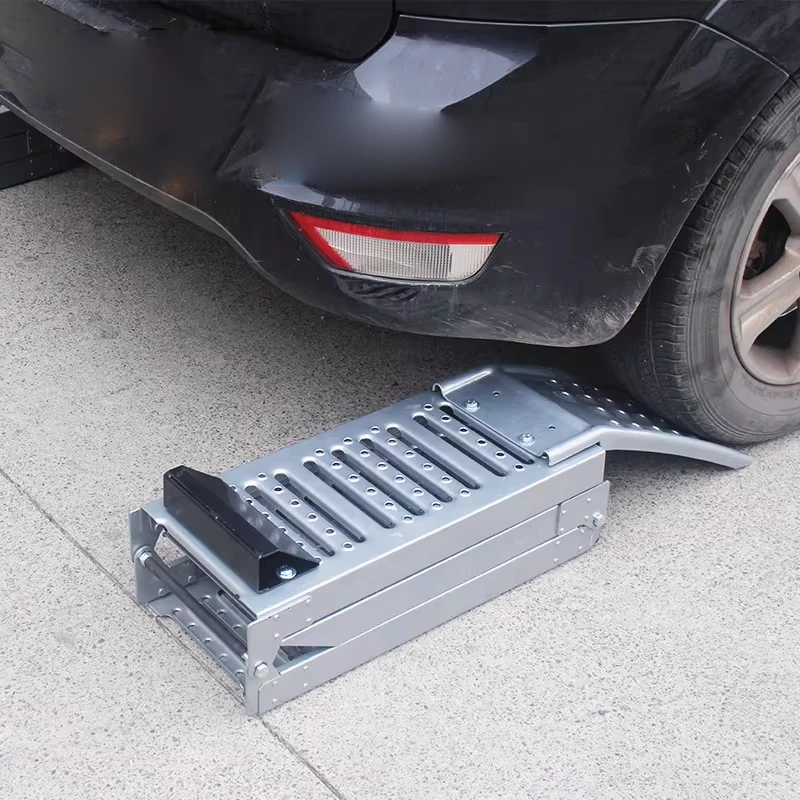 Portable Folding Metal Ramp Vehicle Access Ramp 1000KG Capacity Loading Ramp Suitable for ATVs/UTVs/Motorcycles