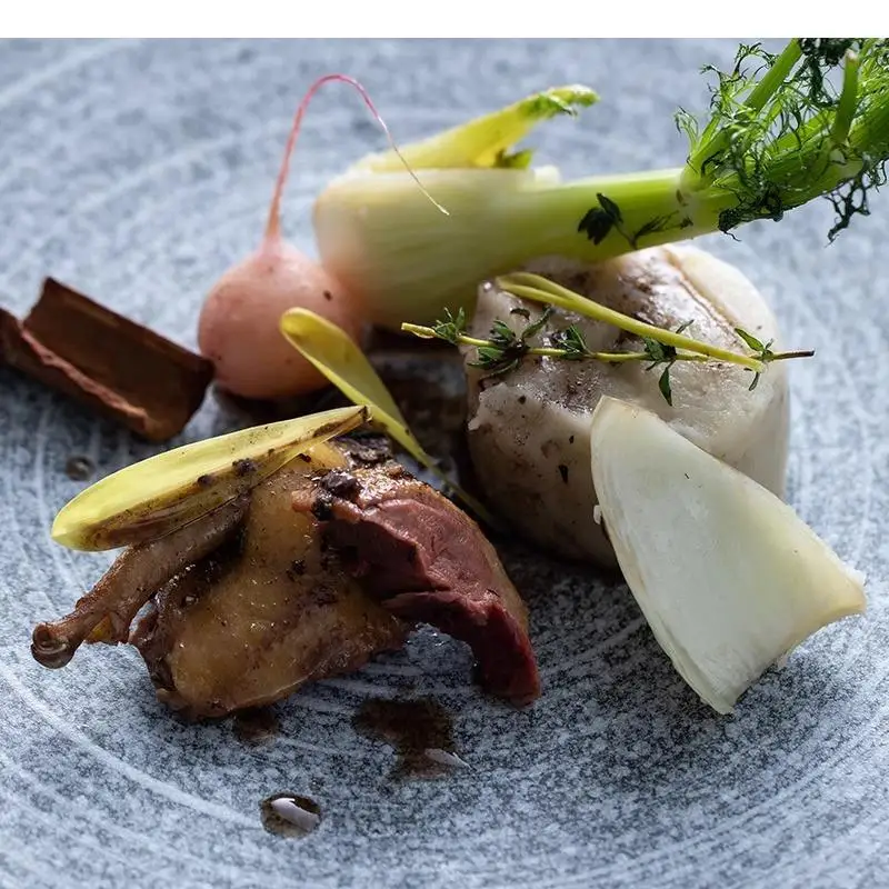 Hand Drawn Threaded Ceramic Flat Plate Restaurant Dessert Pasta Steak Plates Molecular Cooking Tableware