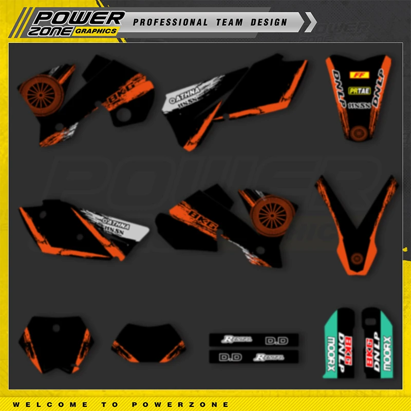 

PowerZone пользовательские графические наклейки команды для комплекта наклеек ENDURO для KTM 2003 2004 SXF 2004 EXC наклейки для мотоциклов 001