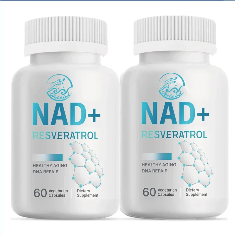 4 en 1NAD+suplemento 1000MG absorción máxima -60 cápsulas promueven el metabolismo energético, la reparación del ADN parece más joven